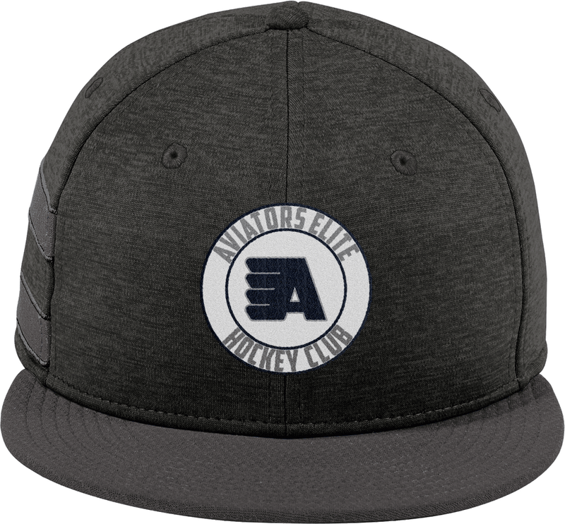 Aspen Aviators New Era Shadow Heather Striped Flat Bill Snapback Cap