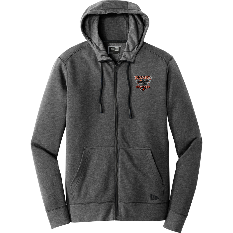 Biggby Bombers New Era Tri-Blend Fleece Full-Zip Hoodie