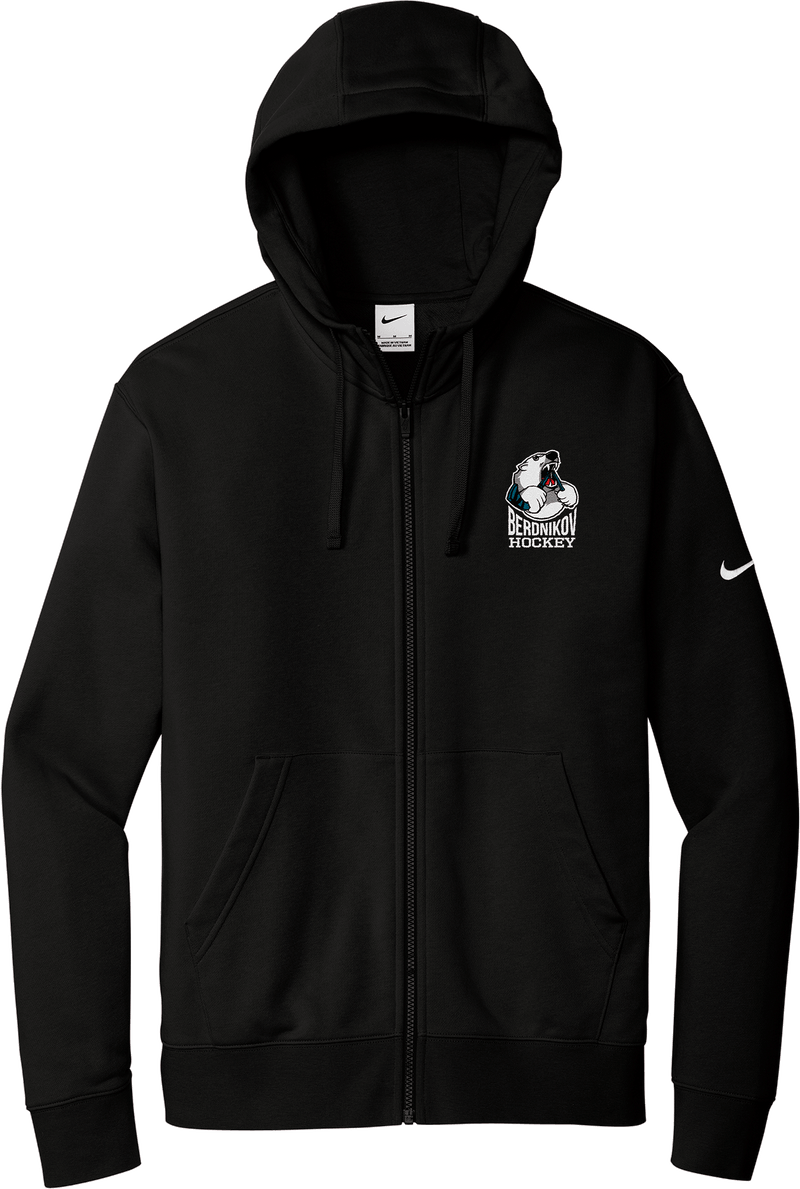 Berdnikov Bears Nike Club Fleece Sleeve Swoosh Full-Zip Hoodie